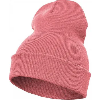 Čepice Flexfit Prodloužená silná ohrnovací beanie čepice Barva: korálová FX1501KC