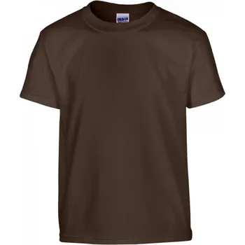 Dětské tričko z těžké prémiové bavlny Gildan 185 g/m Barva: tmavá hnědá, Velikost: M (170) G5000K