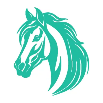 Samolepící dekorace SAMOLEPKA Kůň 102 levá hlava (25 - tyrkysová) NA AUTO, NÁLEPKA, FÓLIE, POLEP, TUNING, VLASTNÍ TEXT, TISK, AUTOSAMOLEPKY.cz, POLEPY, OBRÁZEK, LOGO, SAMOLEPKY