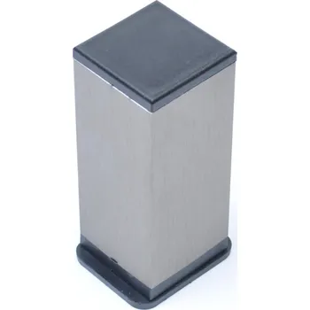 Nábytkové kování Nožka nábytková V25E, H100 mm, hliník elox. nerez