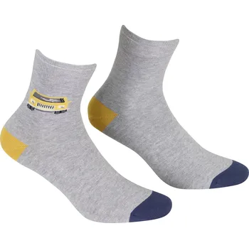 Chlapecké ponožky WOLA AUTO šedé Velikost: 27-29