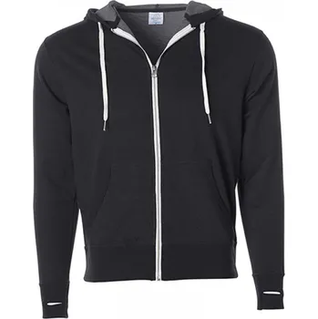 Pánská mikina Independent Lehčí mikika z French Terry se zipem a kapucí Barva: šedá uhlová melír, Velikost: XL NP354