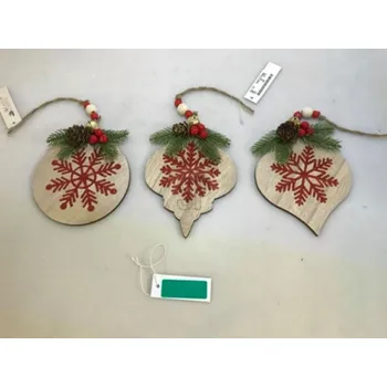 Vánoční ozdoba Ozdoba závěsná koule/slza 11,5x3x12 cm mix