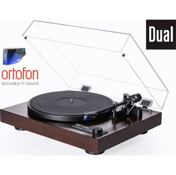 Gramofon Dual CS 618Q + Ortofon 2M BLUE Walnut (Audiofilský gramofonový přístroj pro náročné posluchače s vestavěným vypínatelným PHONO předzesilovačem a MM přenoskou Ortofon)