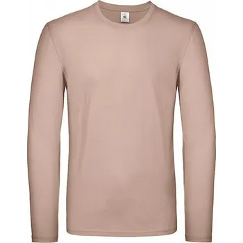 Pánské oblečení B&C Středně teplé unisex tričko BC s dlouhým rukávem Barva: Růžová, Velikost: S BCTU05T