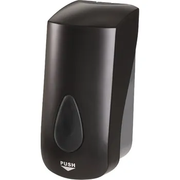 Dávkovač mýdla Sanela Dávkovač tekuté dezinfekce se sprejovým rozstřikem se speciální pumpou, objem 1 l, materiál černý plast ABS SLDN 07N