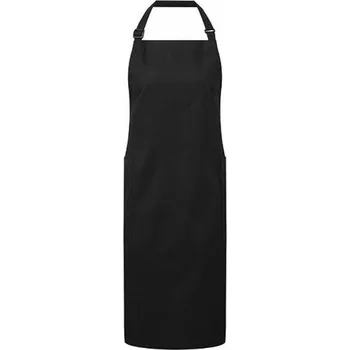 Kuchyňská zástěra Premier Workwear Vysokogramážová fairtrade zástěra z organické bavlny, 2 boční kapsy Barva: Černá, Velikost: 86 x 72 cm PW120