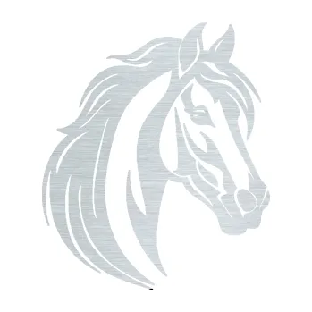 Samolepící dekorace SAMOLEPKA Kůň 102 pravá hlava (61 - škrábaný hliník) NA AUTO, NÁLEPKA, FÓLIE, POLEP, TUNING, VLASTNÍ TEXT, TISK, AUTOSAMOLEPKY.cz, POLEPY, OBRÁZEK, LOGO, SAMOLEPKY
