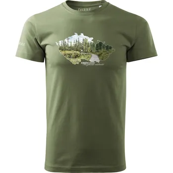 Pánské tričko DARRÉ Pánské tričko Krušné hory khaki M