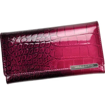 Peněženka Dámská lesklá kožená peněženka Gregorio BC-100 fialová | KabelkyproVas.cz