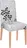 Springos Spandex elastický potah na židli 38-52 cm, šedý/listy