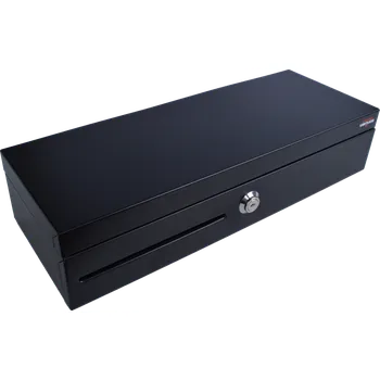 Pokladní zásuvka Pokladní zásuvka flip-top FT-460V-RJ10P10C, bez kabelu, se zam. krytem, černá