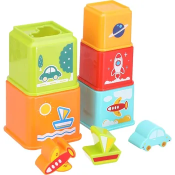 ostatní stavebnice Edukační pyramida s otvory Stack Blocks