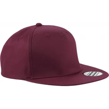 Kšiltovka Beechfield 5-panelová snapback raperská čepice s rovným kšiltem Barva: Červená vínová CB610