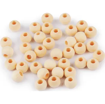 Dětské navlékací korálky Dřevěné korálky nelakované 10 mm 340211