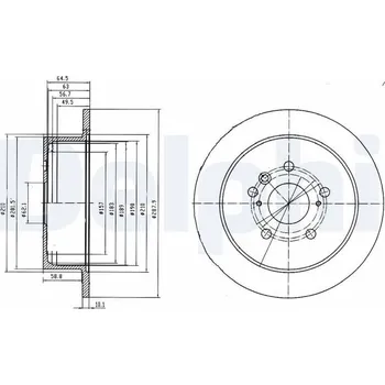 Brzdový kotouč Brzdový kotouč DELPHI BG4180