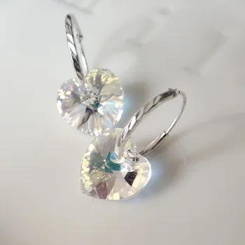 Náušnice Prstýnkárna Náušnice stříbrné se Swarovski krystalem duhově žluté AG 925 ≤ 0,4 g