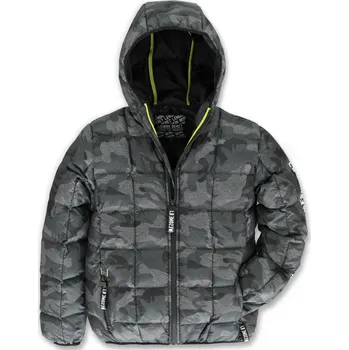 Chlapecká bunda Chlapecká prošívaná bunda LEMON BERET CAMOUFLAGE šedá Velikost: 140