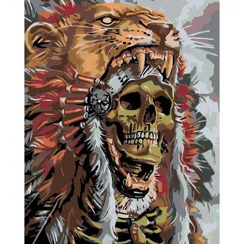 Diamondi Diamantové malování - LEBKA NÁČELNÍKA Rozměr: 40x50 cm, Rámování: bez rámu a bez vypnutí plátna
