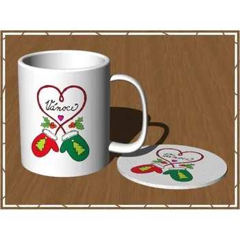 Pelisport Vánoční hrnek Rukavice s filcovým podtáckem