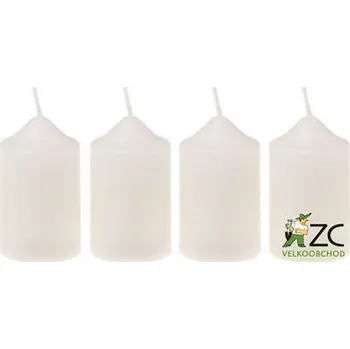 Svíčka Bony adventní svíčka bílá, 4 ks Velikost - svíčky: 40 x 65 mm