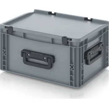 paleta Euro přepravky kufry 3G 40 x 30 x 23,5 cm - Stříbrošedá - materiál: PP - ED 43/22 HG 3G