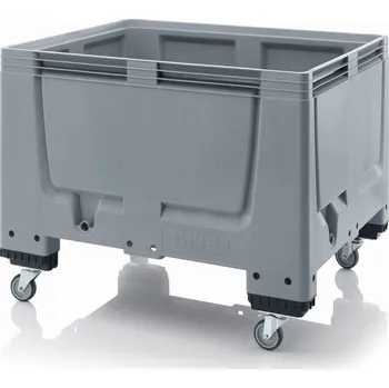 paleta Big boxy uzavřené 120 x 100 x 93 cm, 4 kolečka - Stříbrošedá - materiál: 1 A nový materiál HD-PE - BBG 1210R