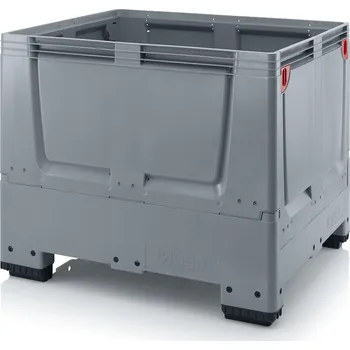 paleta Skládací big boxy uzavřené 120 x 100 x 100 cm, 4 nohy - Stříbrošedá - materiál: 1 A nový materiál - KLG 1210