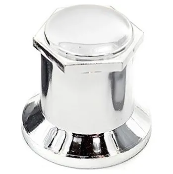 Poklice na kolo Krytky matic plastové na široký prsten 32mm, vysoké 52mm- Chrom