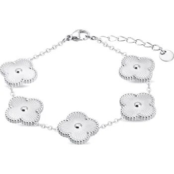 Náramek biju SOFIA 2389 Náramek z chirurgické oceli, masivní s kytičkami