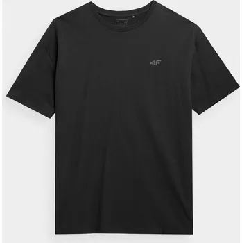 Pánské tričko 4F 4FAW23TTSHU0885 DEEP BLACK Unisex tričko US XS