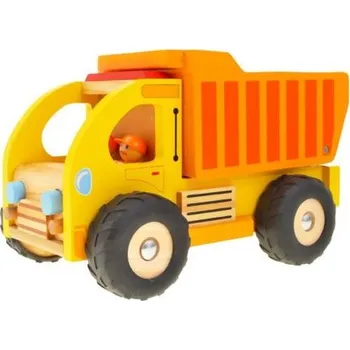 autíčko Dřevěné nákladní auto s vyklápěcí vlečkou
