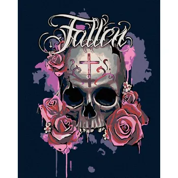 Diamondi Diamantové malování - PADLÁ LEBKA Rozměr: 40x50 cm, Rámování: bez rámu a bez vypnutí plátna