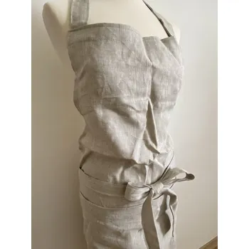 Kuchyňská zástěra Tom Linen Lněná zástěra Natural