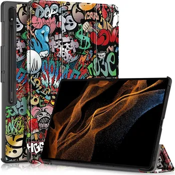 Pouzdro na tablet Print chytré zavírací pouzdro na Samsung Galaxy Tab S9 Ultra/Tab S10 Ultra - graffiti