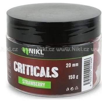 Boilies Nikl - Criticals boilie Strawberry 18mm, 150g