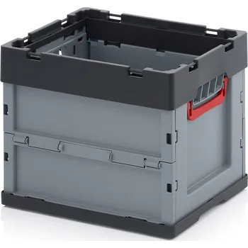 Skládací přepravky bez víka 40 x 30 x 32 cm - Stříbrošedá - materiál: PP - FB 43/32