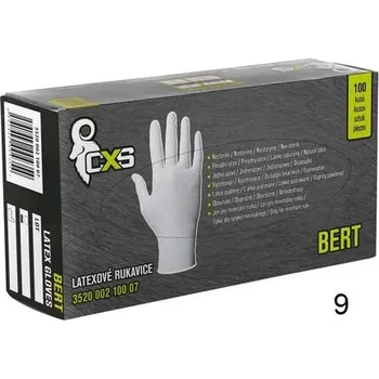 Čisticí rukavice RUKAVICE BERT LATEX 9 jednorázové 100 ks