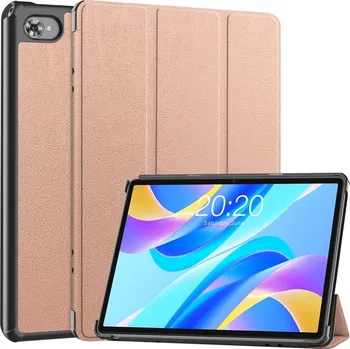 Pouzdro na tablet VSECHNONAMOBIL 64732 LEATHER Zaklápěcí kryt pro Teclast M40 Plus růžovozlatý