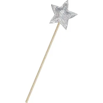 Karnevalový doplněk Mimi&Lula Kouzelná hůlka s flitry Stříbrná Mimi&Lula Sequin Wand Silver