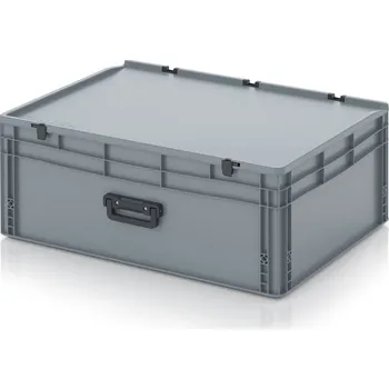 paleta Euro přepravky kufry 2GL 80 x 60 x 33,5 cm, zavřená - Stříbrošedá - materiál: PP - ED 86/32 HG 2GL