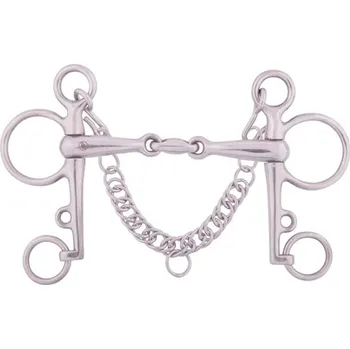 Udidlo pro koně Pelham BR 2xlom nerez 18mm 13,5cm