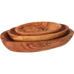 ČistéDřevo Sada servírovacích misek z olivového dřeva 3 ks