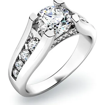 Módní doplněk Zásnubní prsten bílé zlato 585/1000 zirkon ZP-10817-B-ZIR velikost 54