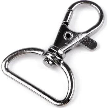 Kovová karabina otočná, průvlek 25 mm