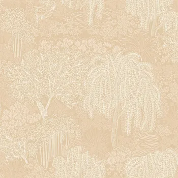 Tapeta Decoprint Béžová vliesová tapeta na zeď, stromy, listy, AL26261, Allure, Decoprint, velikost 10,05 x 0,53 m