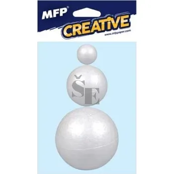 Vánoční dekorace Polystyrenové koule hladké 2,4,6 cm 3ks 8885503