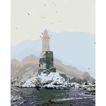 Hračka Diamondi Diamantové malování - MAJÁK V MLZE Rozměr: 40x50 cm, Rámování: bez rámu a bez vypnutí plátna