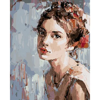 Diamondi Diamantové malování - TAJEMNÁ MALOVANÁ ŽENA Rozměr: 40x50 cm, Rámování: vypnuté plátno na rám