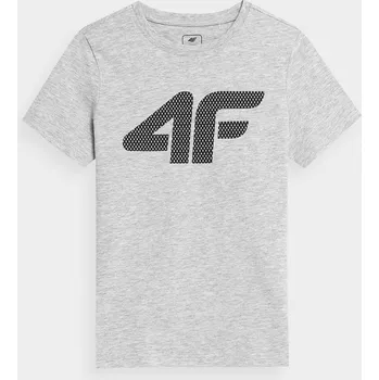 4F 4FJAW23TTSHM0794 COLD LIGHT GREY MELANGE Dětské tričko EU 128 4FJAW23TTSHM0794 C LI GREY MEL